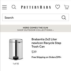 Pottery and Barn Step Trash Can